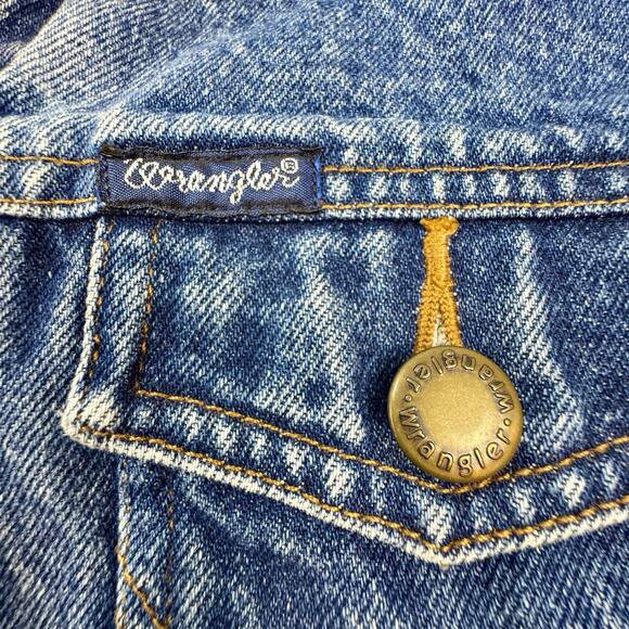 Vintage Wrangler Denim Jean‎ Jacket Womens Measures Medium No Tag USA Made - Picture 4 of 10